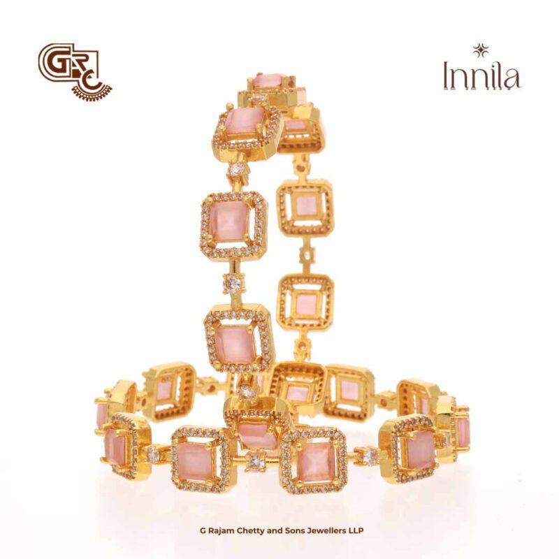 Fancy Stone Light Pink Innila Bangle