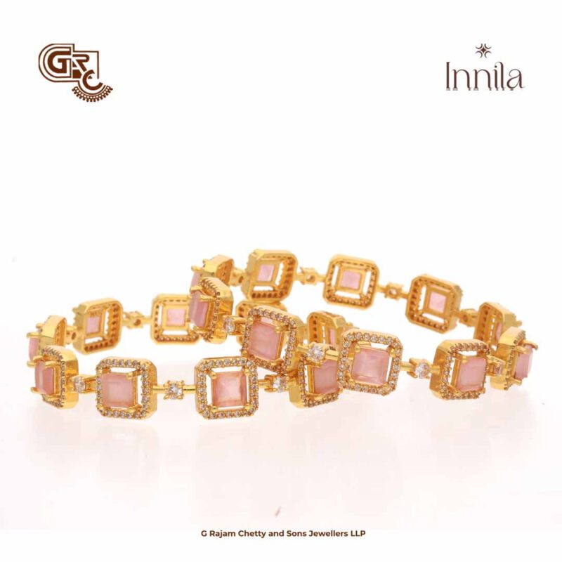 Fancy Stone Light Pink Innila Bangle