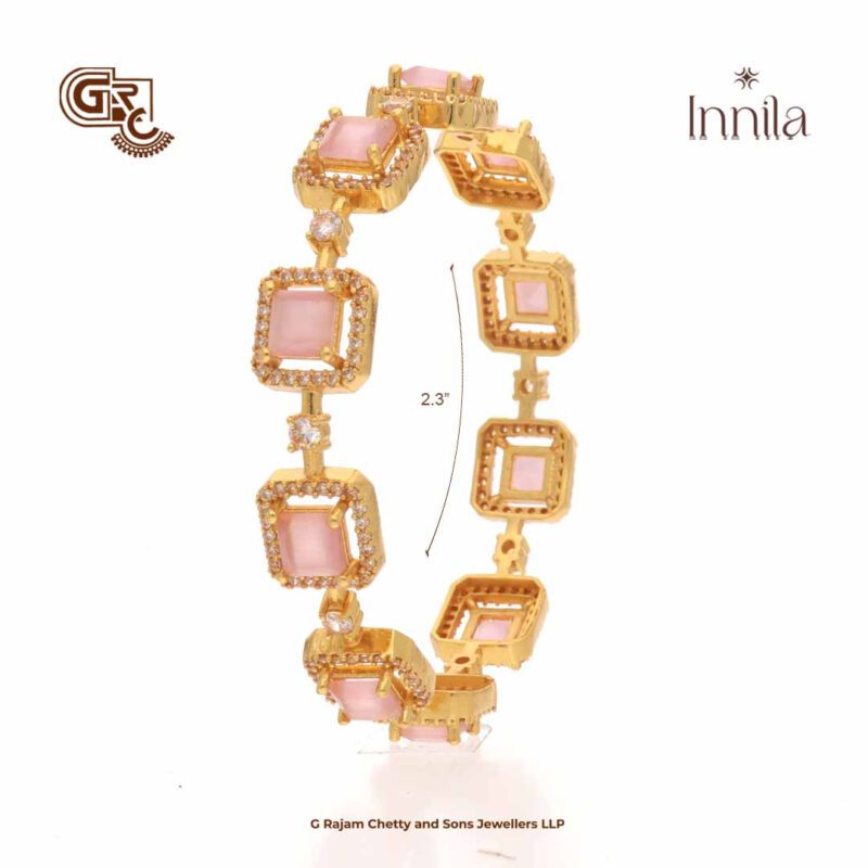 Fancy Stone Light Pink Innila Bangle