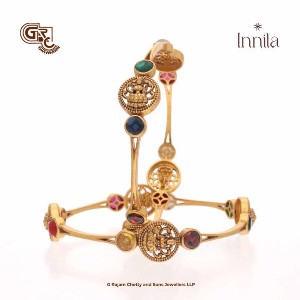 Antique Lakshmi Navarathna Stione Innila Bangle Antique Lakshmi Navarathna Stione Innila Bangle