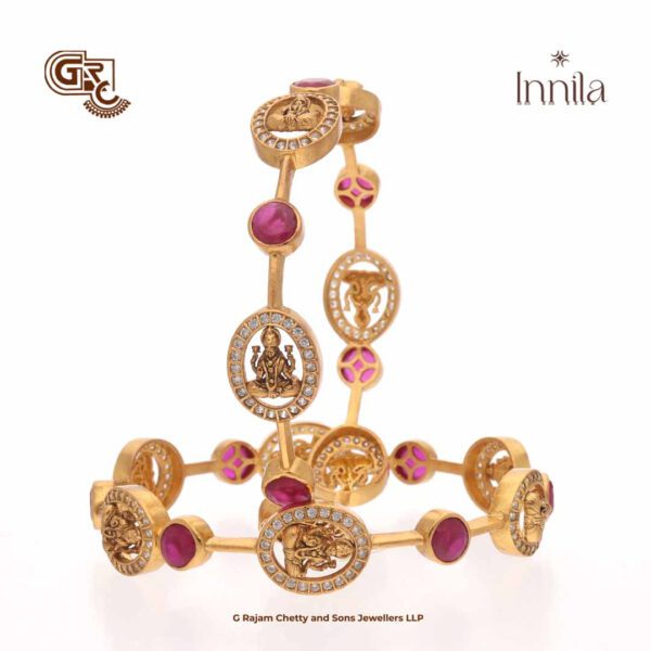 Antique Lakshmi Ruby Stone Innila Bangle Antique Lakshmi Ruby Stone Innila Bangle