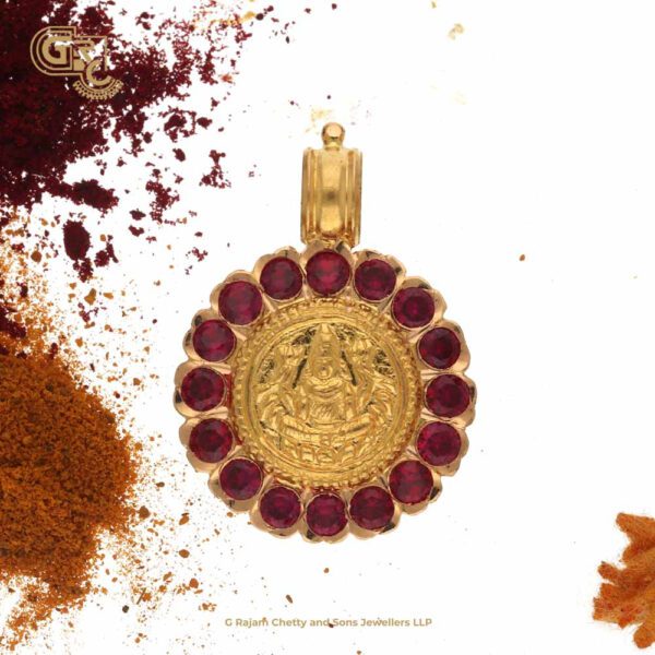 Pink Stone Lakshmi Kasu Mangalyam Uruvugal Pink Stone Lakshmi Kasu Mangalyam Uruvugal