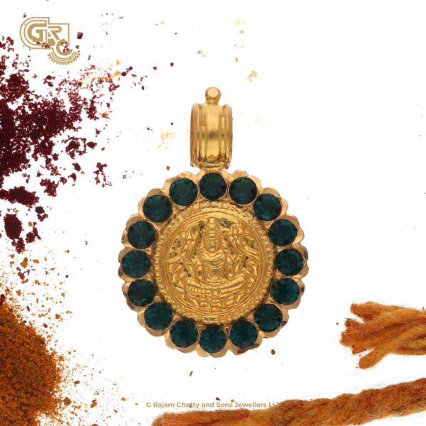 Green Stone Lakshmi Kasu Mangalyam Uruvugal Green Stone Lakshmi Kasu Mangalyam Uruvugal