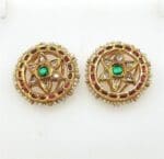 22Kt Gold Pearl Kundan Tops/ Earrings TP22/61