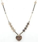 18Kt Gold Mangalsutra with Heart Pendant MS18/8