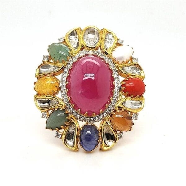 POLKI KUNDAN RING 18