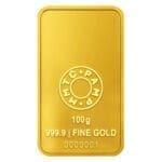 Lotus 24k (999.9) 100 gm Gold Bar