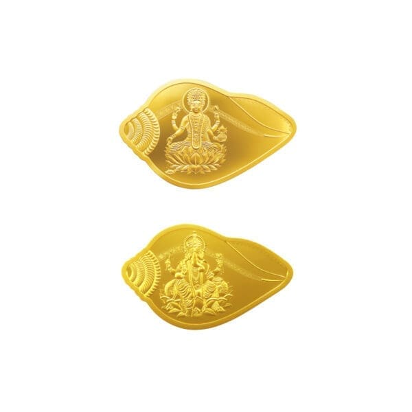 Lakshmi and Ganesha 5gm+5gm 24k (999.9) Gold (2 coin set)