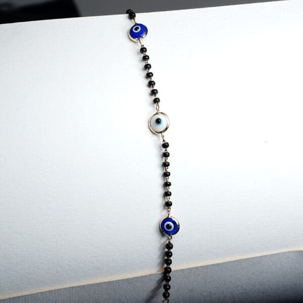 18kt Yellow Gold Evil Eye Mangalsutra Bracelet BL18/409