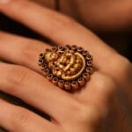 22Kt Gold Antique Temple Goddess Laxmi Ring RL22/1221 22Kt Gold Antique Temple Goddess Laxmi Ring RL22/1221