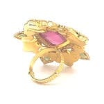 14KT Gold Kundan and Polki Pink Ring PKR14/3