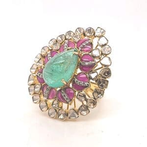 POLKI KUNDAN RING 14