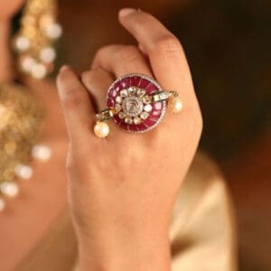 POLKI KUNDAN RING 14