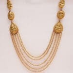 Elegant 22kt Gold Temple Long Layered Goddess Laxmi Haar NK22/17