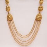 Elegant 22kt Gold Temple Long Layered Goddess Laxmi Haar NK22/17