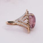 18Kt Yellow Gold Pink Polki Diamond Ring DRL/1509