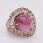 18Kt Yellow Gold Pink Polki Diamond Ring DRL/1509