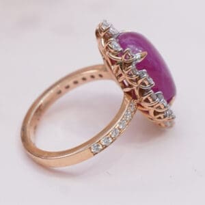 18kt Gold Pink Polki Diamond Ring DRL/1520