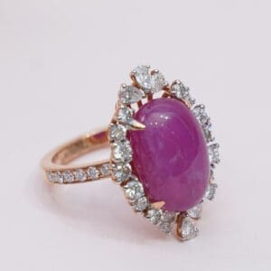 18kt Gold Pink Polki Diamond Ring DRL/1520