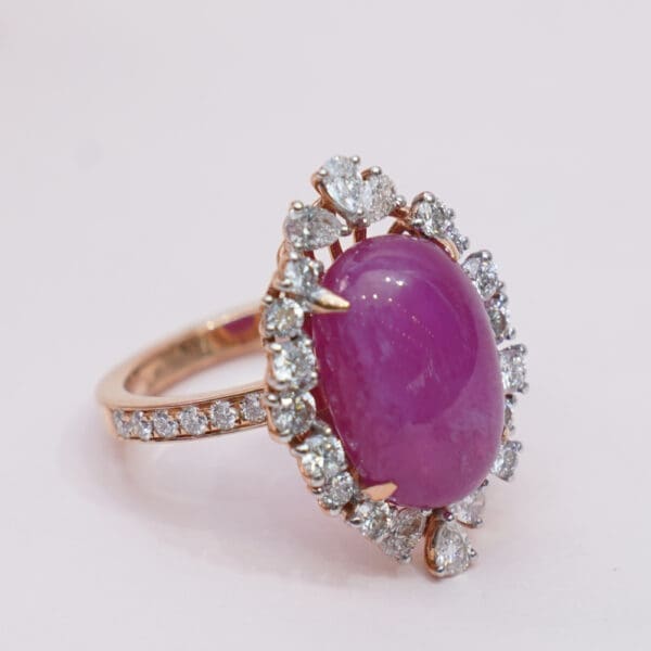 18kt Gold Pink Polki Diamond Ring DRL/1520