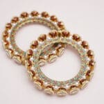 18Kt Gold Kundan Polki Pair of Kara PKK18/2