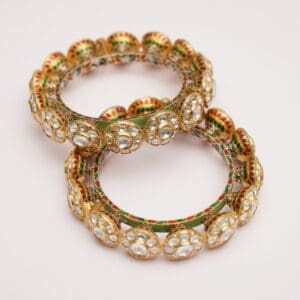 18kt Gold Kundan Pair of Bangle PKK18/5
