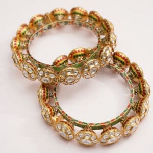 18kt Gold Kundan Pair of Bangle PKK18/5