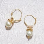 18Kt Gold Lightweighted Pearl Hoop Earrings PKE18/17