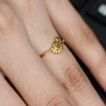 22Kt Minimal Flower Heart Ring RL22/1894