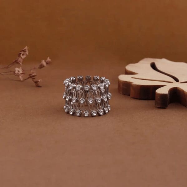 925 Sterling Silver Adjustable Supple 2 in 1 Ring & Bracelet Convertible KASS/115