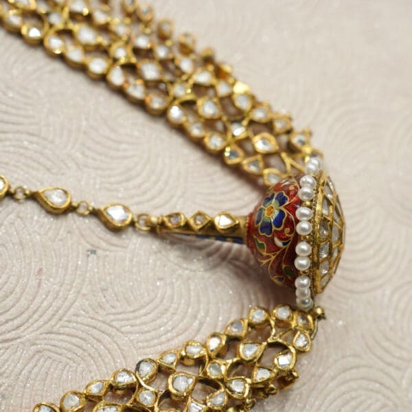 Bridal 18kt Gold Kundan Polki Headband Mathapatti Borla PKM18/1