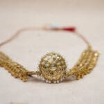 Bridal 18kt Gold Kundan Polki Headband Mathapatti Borla PKM18/1