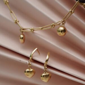 18 Kt Gold Necklace With Earrings CS18/84