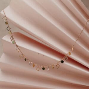 18Kt Rose Gold Minimal Charm Necklace CN18/1899