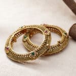 22Kt Antique Gold Pair of Bangles KR22/63