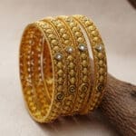 22Kt Yellow Gold Antique Pair of 2 Bangles CH22/348