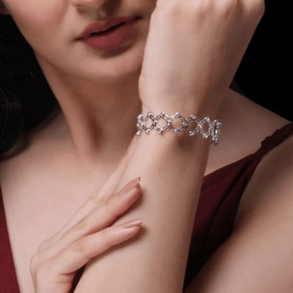 925 Sterling Silver Adjustable Supple 2 in 1 Ring & Bracelet Convertible KASS/115
