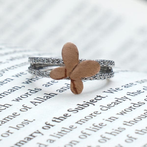 Platinum Butterfly Ring PLR/37