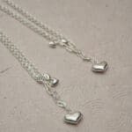 925 Silver Link Chain With Heart Charm Anklets PYSS/133