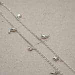 925 Silver Link Chain With Charm Anklets PYSS/756