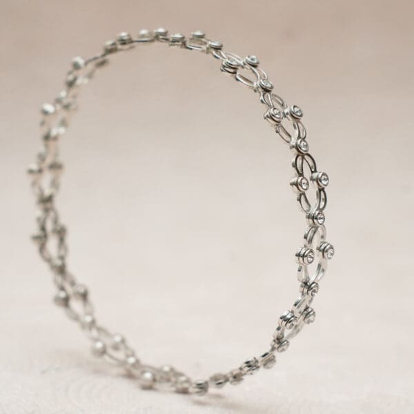 925 Sterling Silver Adjustable Supple 2 in 1 Ring & Bracelet Convertible KASS/115