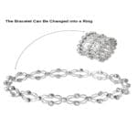 925 Sterling Silver Adjustable Supple 2 in 1 Ring & Bracelet Convertible KASS/115