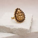 22Kt Gold Antique Temple Goddess Laxmi Ring RL22/1221 22Kt Gold Antique Temple Goddess Laxmi Ring RL22/1221