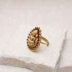 22Kt Gold Antique Temple Goddess Laxmi Ring RL22/1221 22Kt Gold Antique Temple Goddess Laxmi Ring RL22/1221