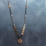 18Kt Gold Mangalsutra with Heart Pendant MS18/8
