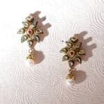 22Kt Gold Pearl and Kundan Earrings ER22/152