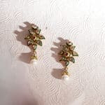 22Kt Gold Pearl and Kundan Earrings ER22/152