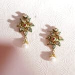 22Kt Gold Pearl and Kundan Earrings ER22/152