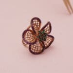 18Kt Gold Flower Ring RL18/2016