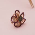 18Kt Gold Flower Ring RL18/2016